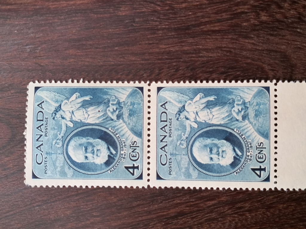 Two 4-Cent Canada Stamps - Alexander Graham Bell - photo 3
