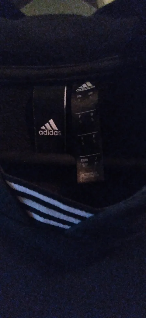 ADIDAS HOODIE - BLACK - WHITE STRIPES - ADIDAS LOGO image indicator(5)