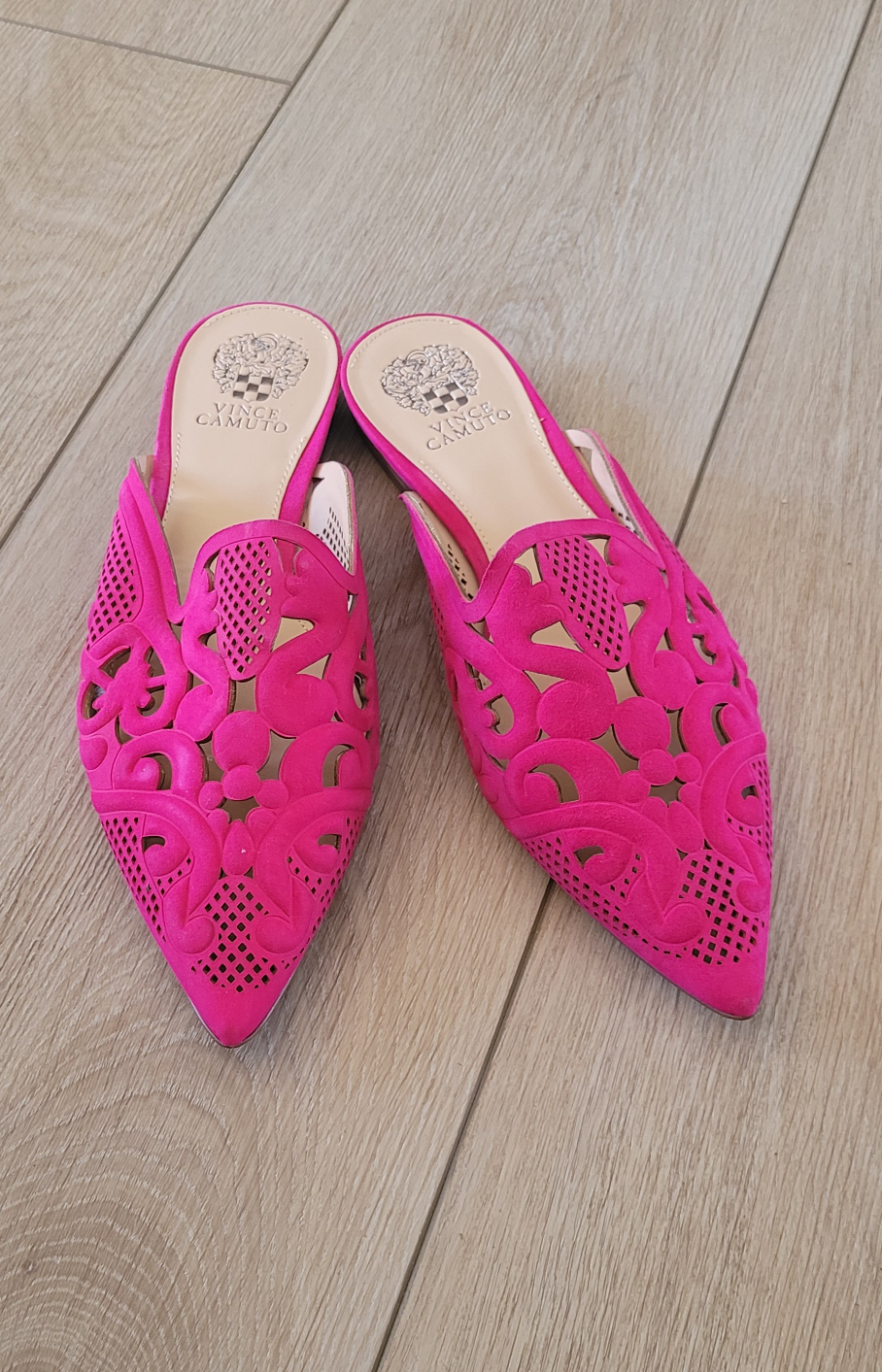 Vince Camuto Pink Laser Cut Mules - Size 10M - photo 3