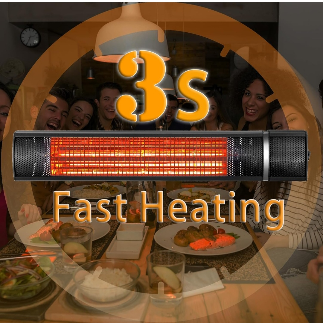 Electric Patio Heater -Outdoor Heater with Remote - photo 2