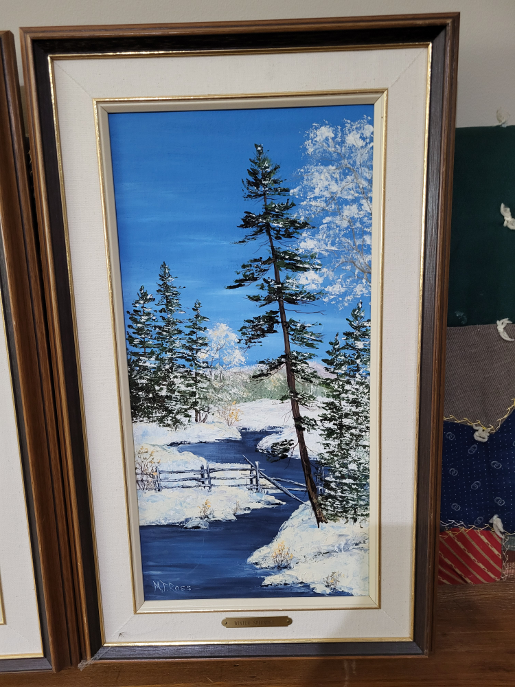 Pair of Framed M. Morris Landscape Paintings - photo 2