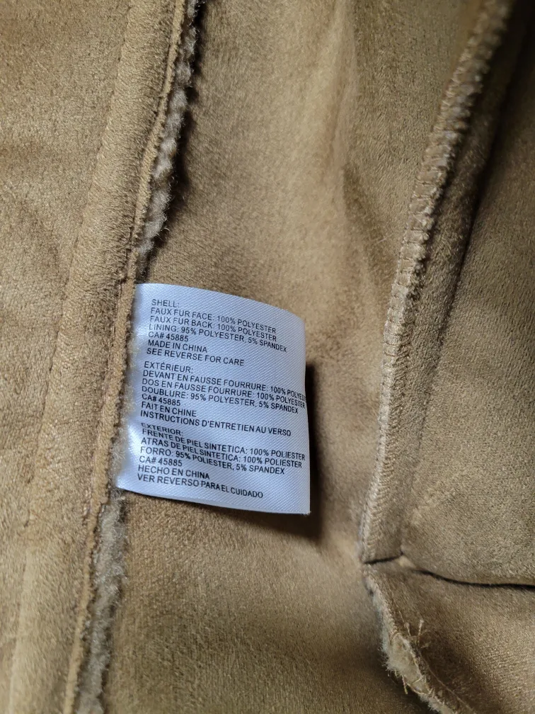 Michael Kors Teddy Coat - Large - Tan image indicator(7)