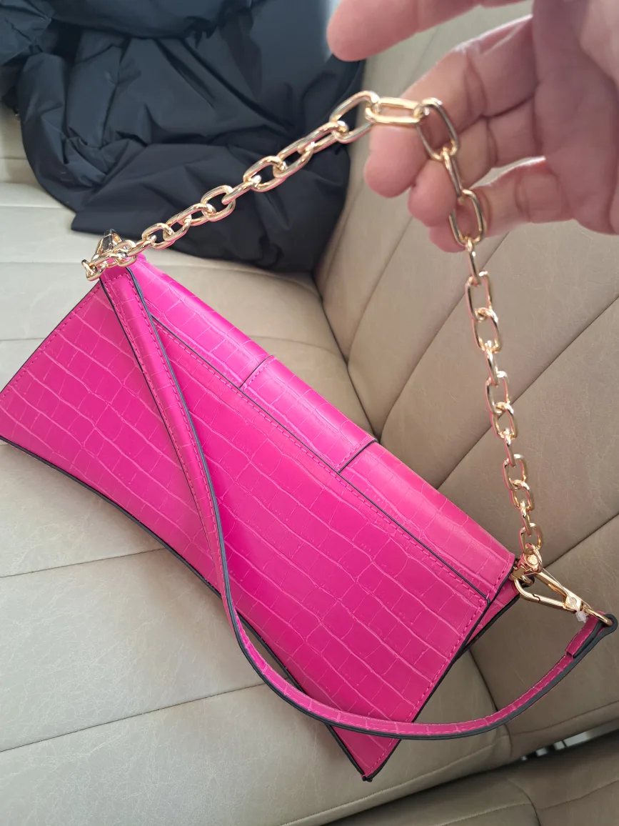 Hot Pink ALDO Croc-Embossed Clutch image indicator(2)