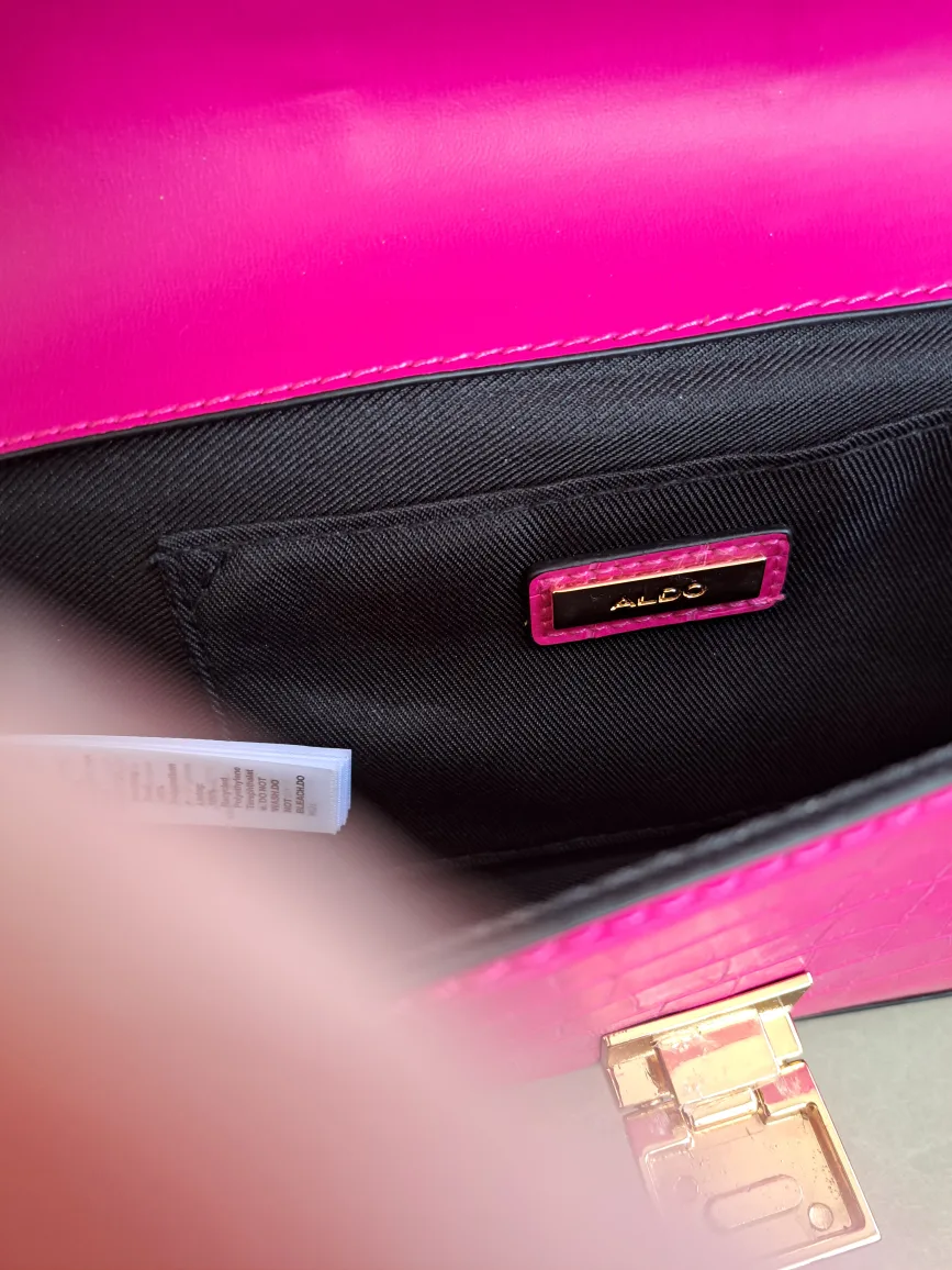 Hot Pink ALDO Croc-Embossed Clutch image indicator(3)