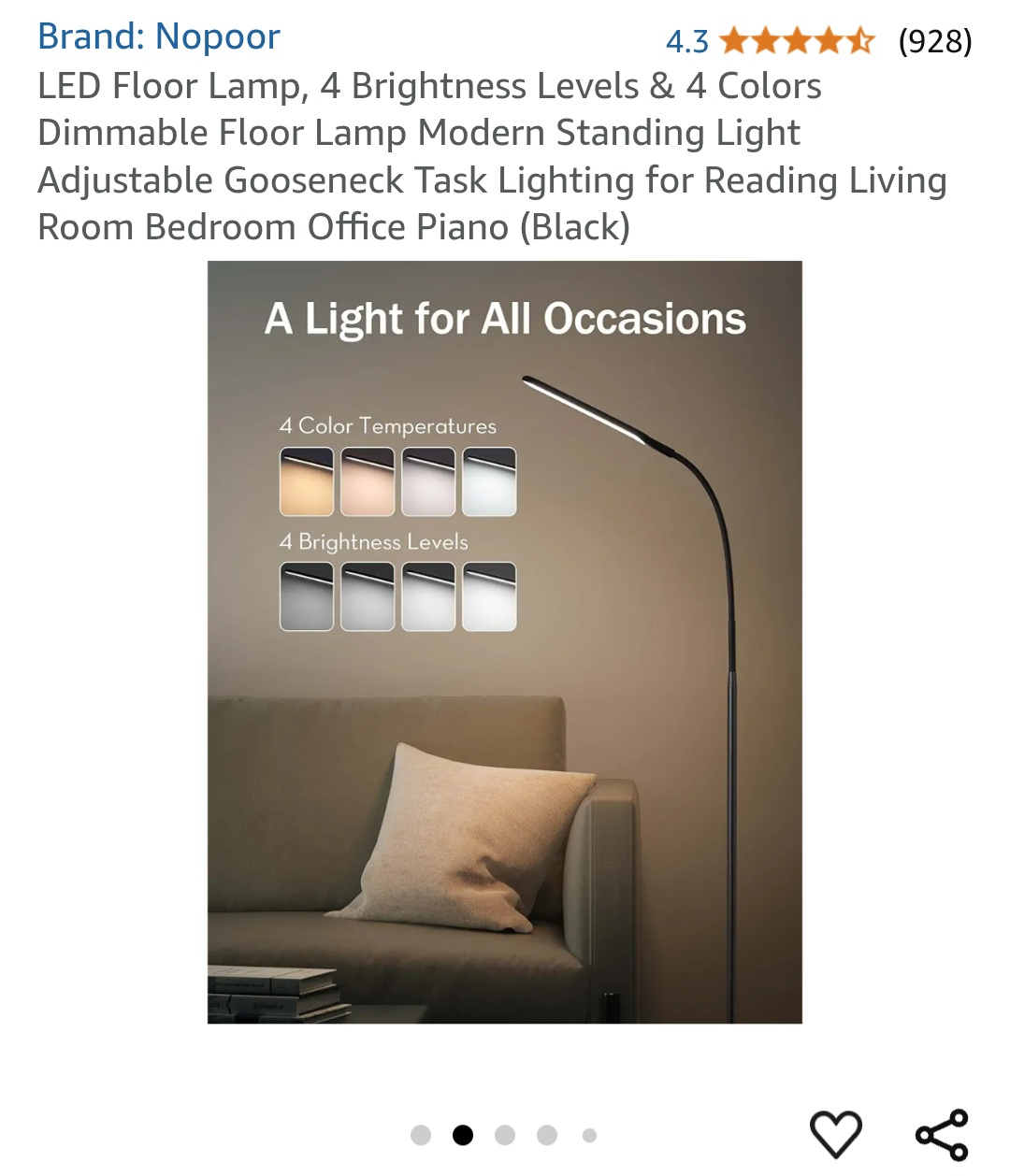 LED Floor Lamp from Amazon - photo 4