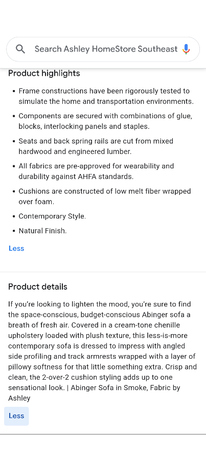 Ashley Abringer Sofa-Savings of 65% - photo 2