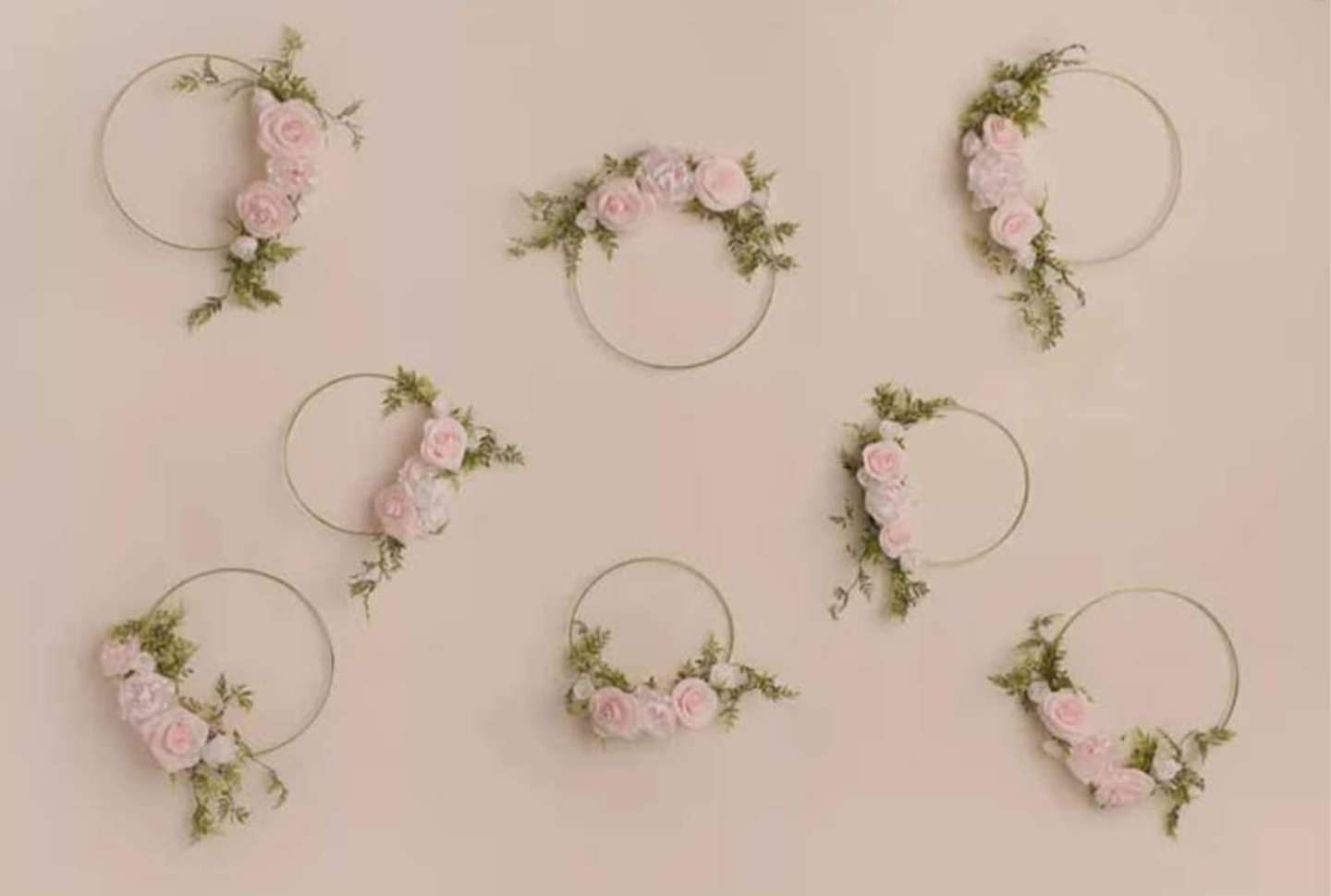 Vinyl Floral Hoop Wreath backdrop