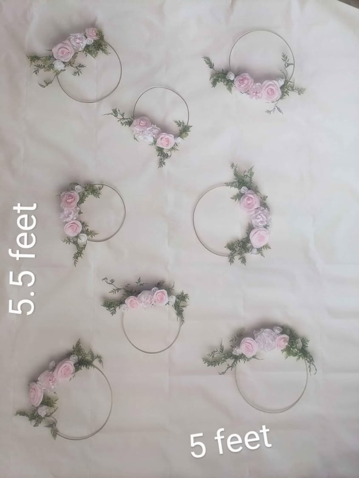 Vinyl Floral Hoop Wreath backdrop - photo 2
