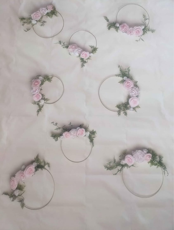 Vinyl Floral Hoop Wreath backdrop - photo 3