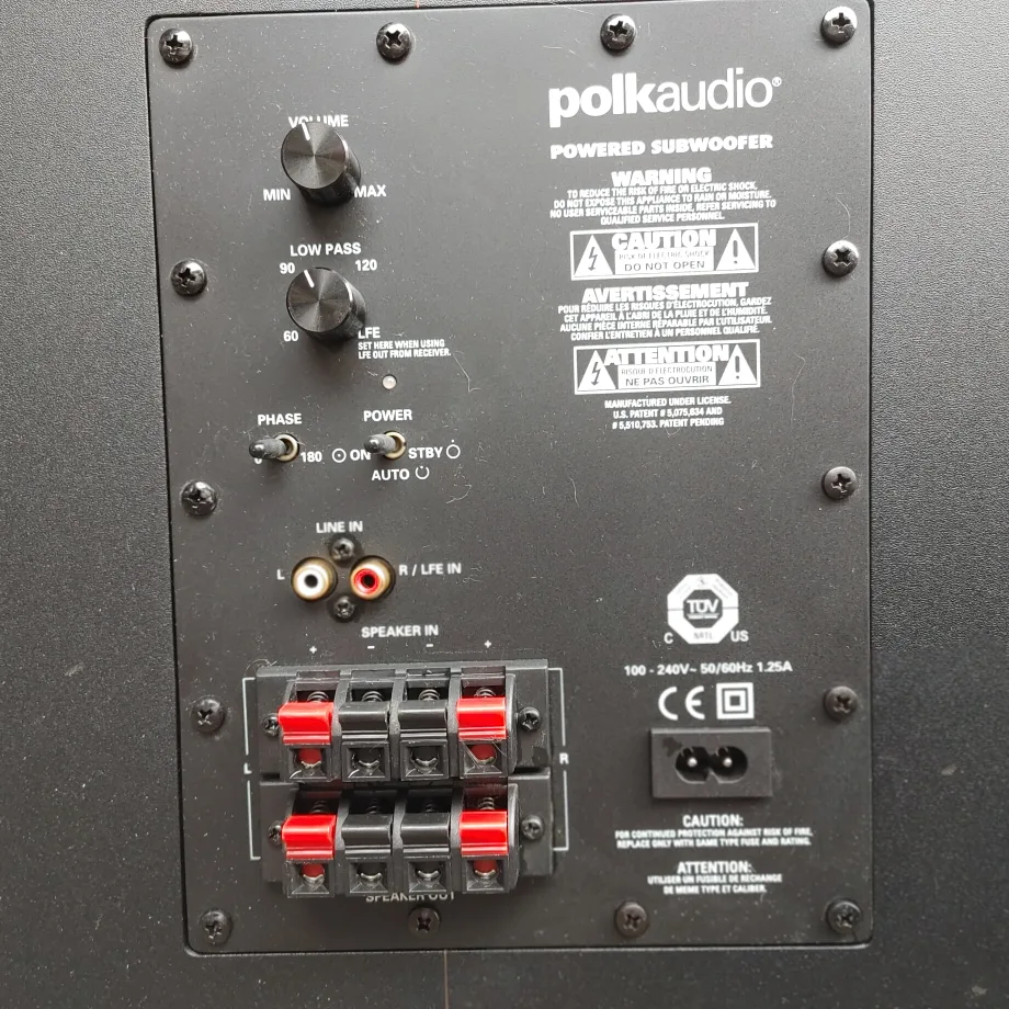 Polk Audio PSW110 MONSTER Subwoofer Black 110V 10” 200W image indicator(6)