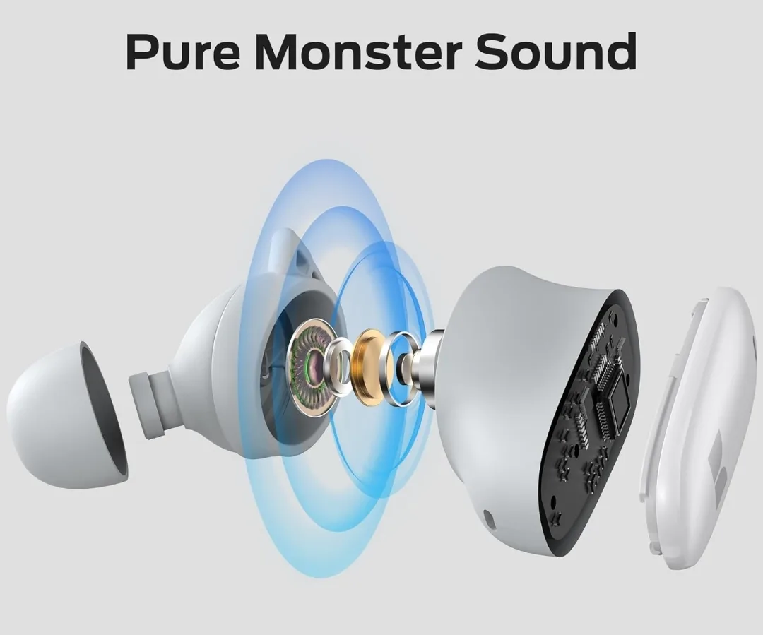 Monster N-Lite 206 Wireless Earbuds - White image indicator(3)