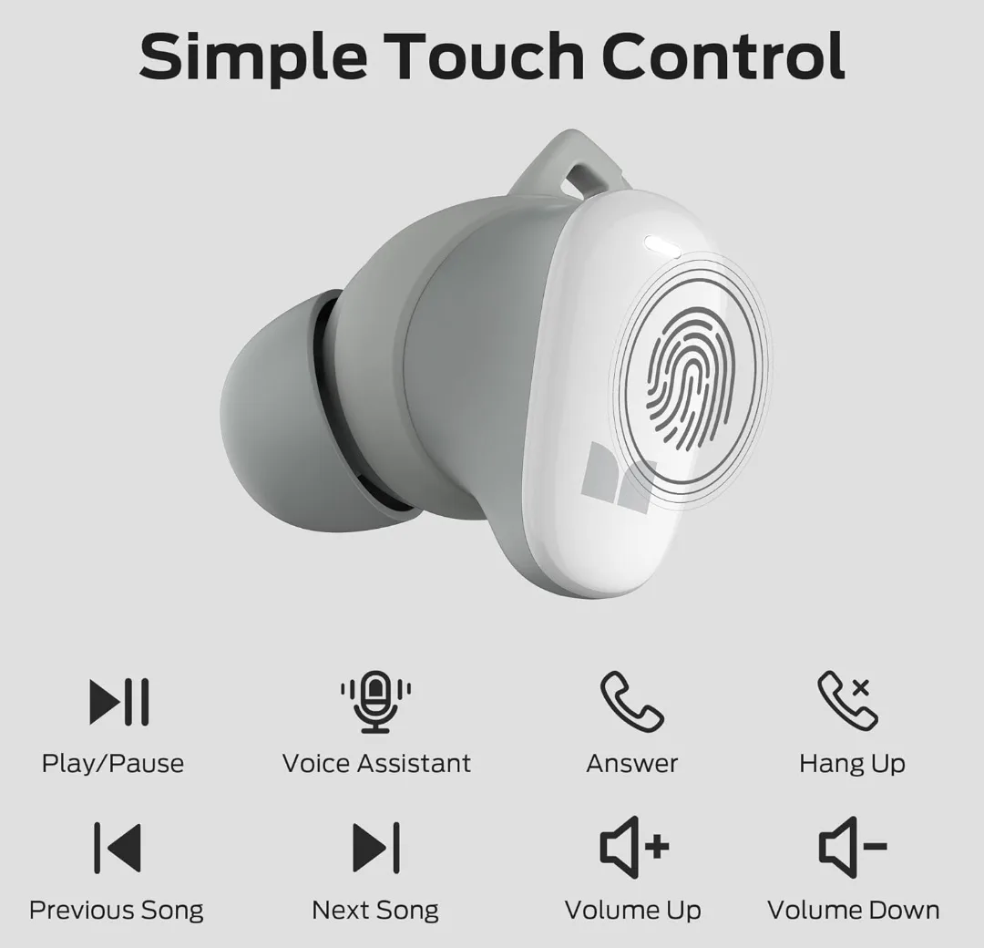 Monster N-Lite 206 Wireless Earbuds - White image indicator(5)