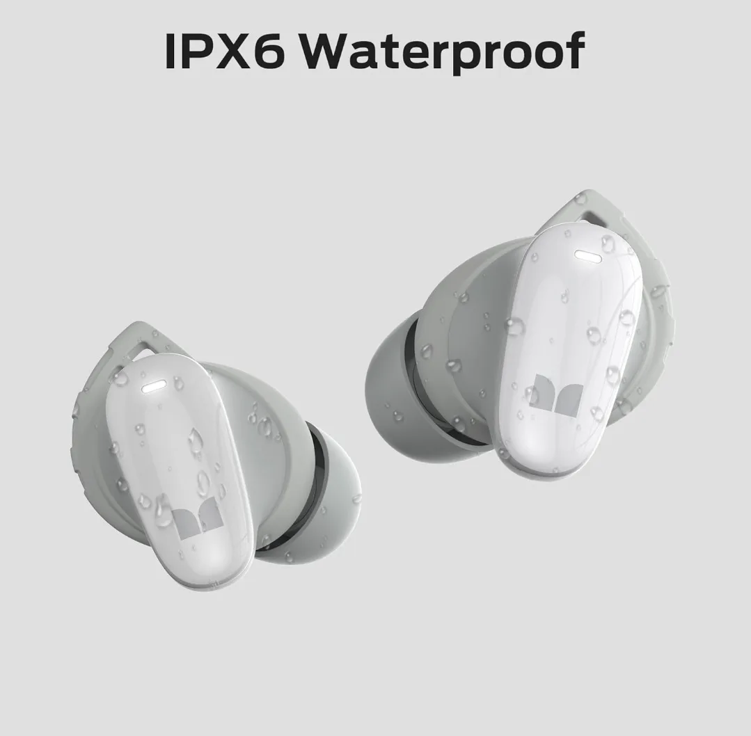 Monster N-Lite 206 Wireless Earbuds - White image indicator(8)