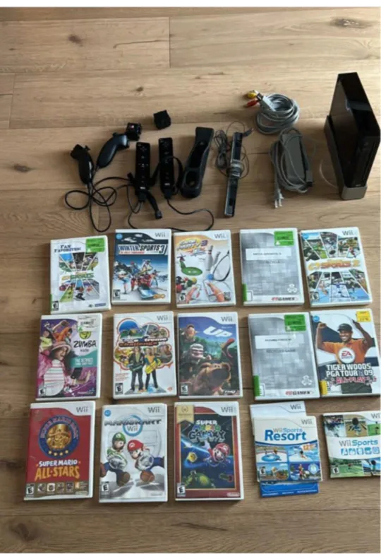 Nintendo Wii Console with Games and Accessories