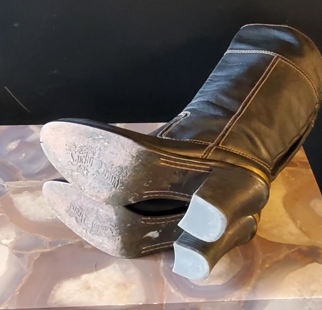 Lucky Brand Black Leather Tall Boots [7.5] image indicator(4)