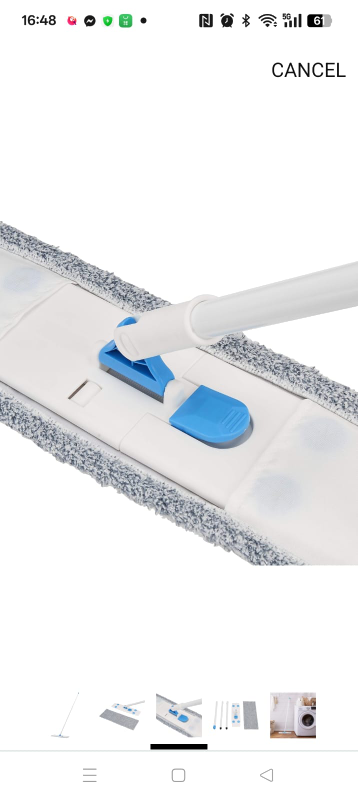 Flat Microfibre Mop with Extendable Handle