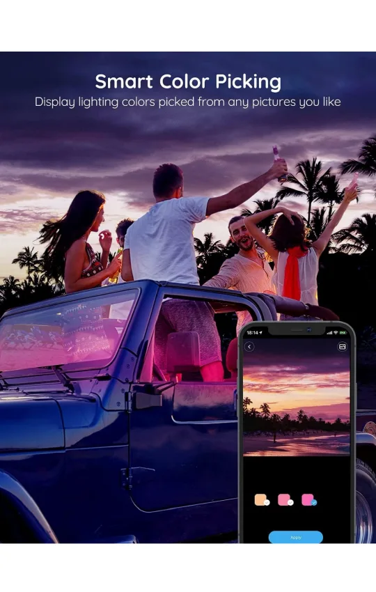 RGB LED Car Interior Lights with App Control image indicator(5)