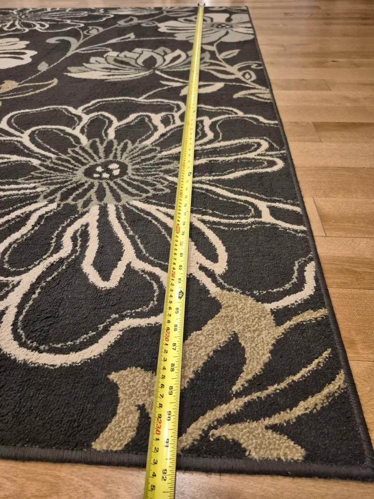 Large Floral Area Rug - Dark Brown, Beige, and Green image indicator(3)