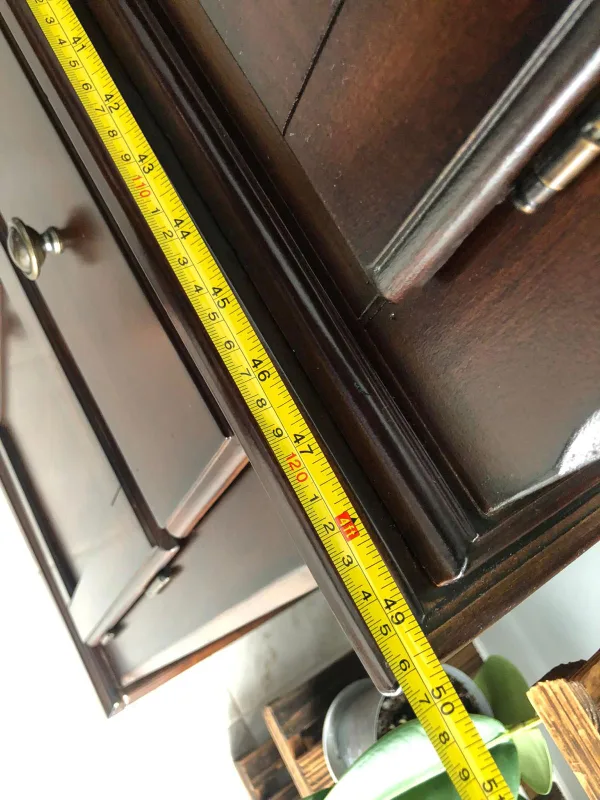 Beautiful Dark Brown Wooden China Cabinet image indicator(5)