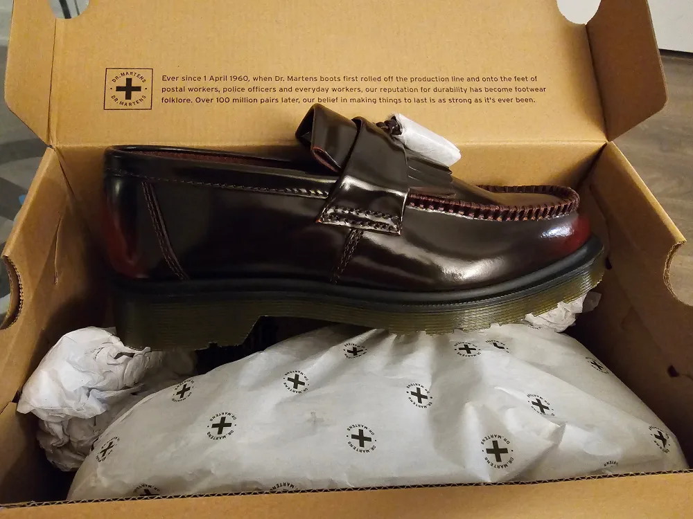 Dr. Martens Adrian Cherry Red Loafer - Men's Size 9 US thumbnail