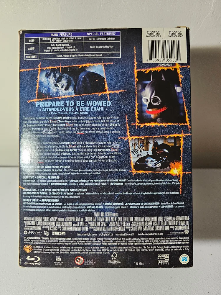 The Dark Knight Limited Edition Blu-ray with Joker Mask image indicator(2)