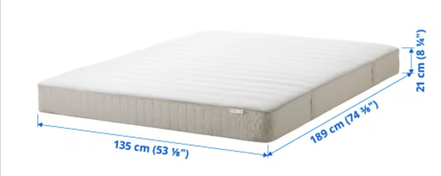 Double/Full Metal Bed Frame with mattress - No Box Spring Needed - photo 2