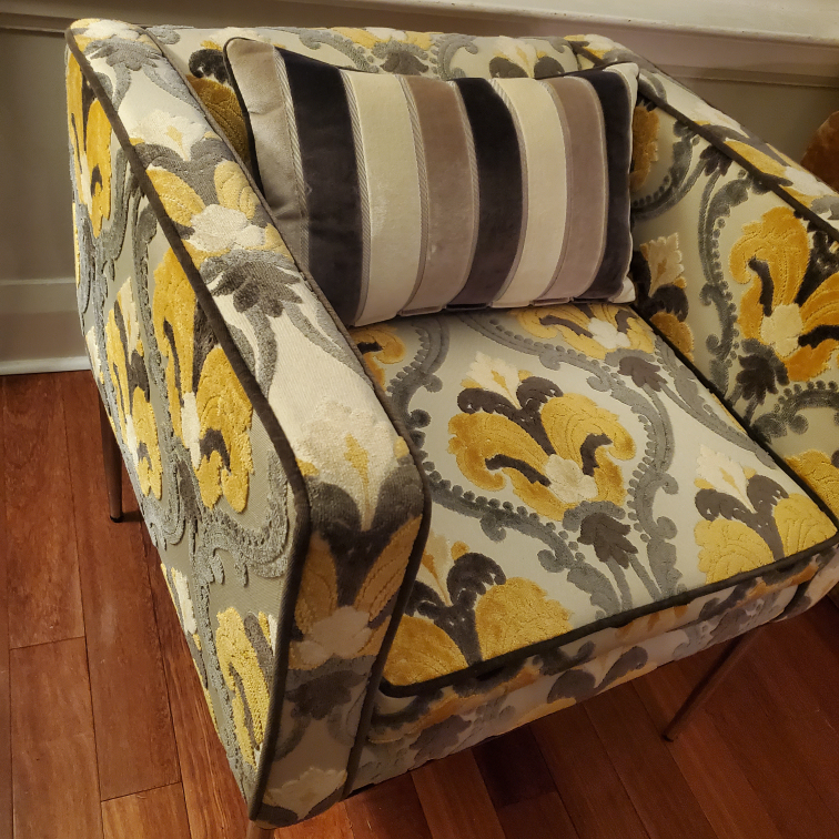 gorgeous velvet bucket chair