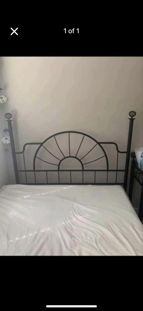 Black Metal double size Bedframe
