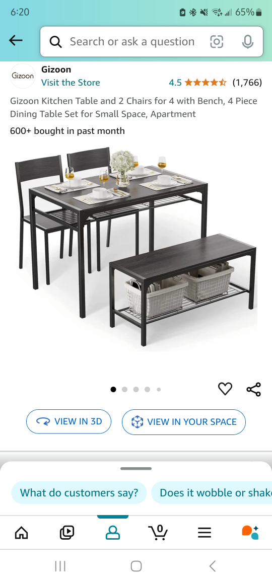 4-Piece Dining Set: Table and Bench - photo 4