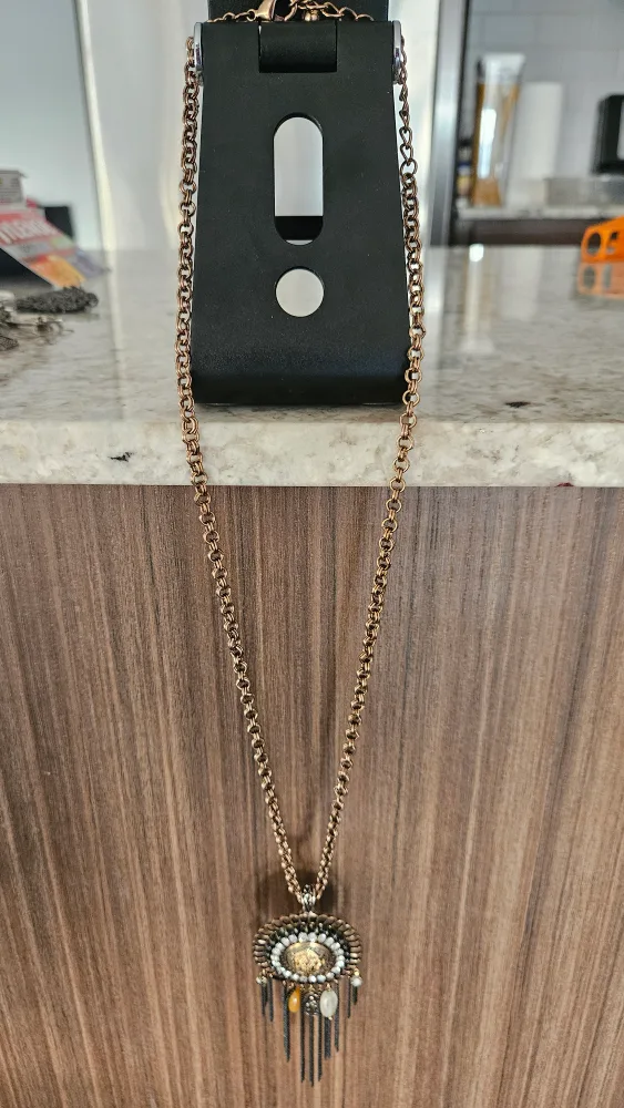 Gold and Black Statement Necklace, brand new image indicator(6)