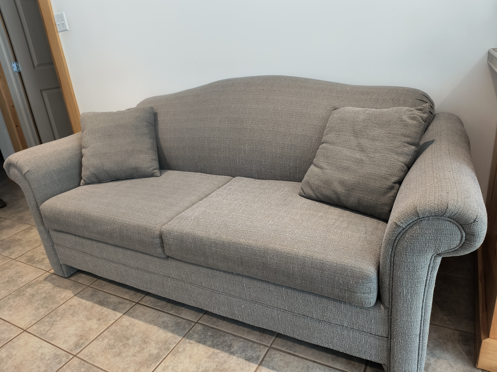 Grey Fabric Loveseat - photo 2