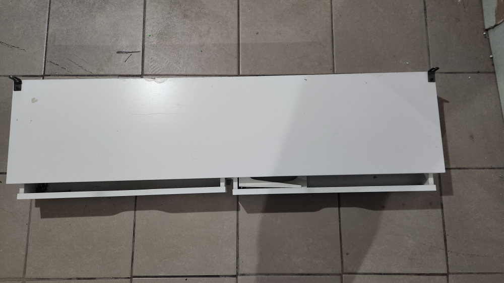 IKEA White Floating Shelf with Two Drawers - photo 2