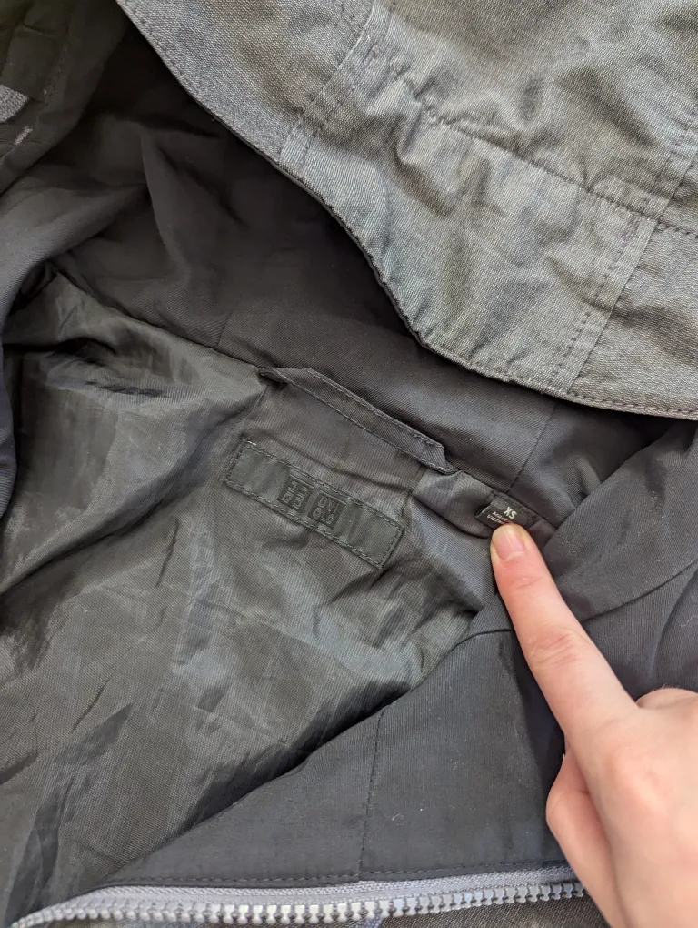 Uniqlo Men's Grey Hooded Jacket - Size XS image indicator(2)