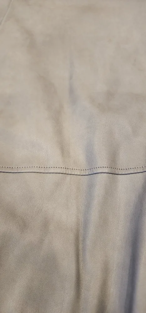 Zara Man Grey Leather(poliester) Bomber Jacket - Size L image indicator(10)