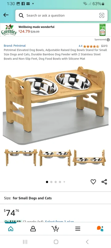 NEW!   2 Dog Bowls with Raised Stand image indicator(4)