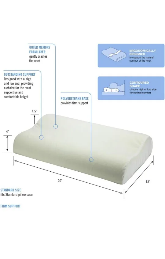 1x ObusForme Standard Cervical Pillow with Memory Foam image indicator(3)