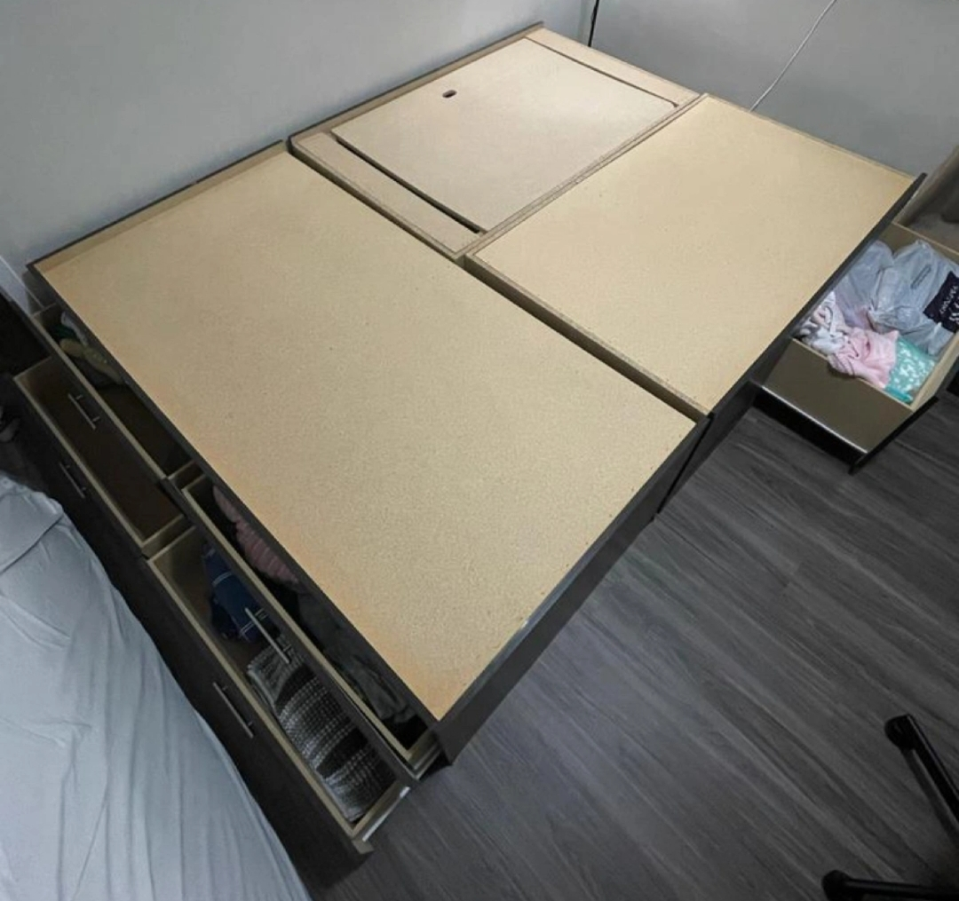 Queen storage bed with headboard - photo 3