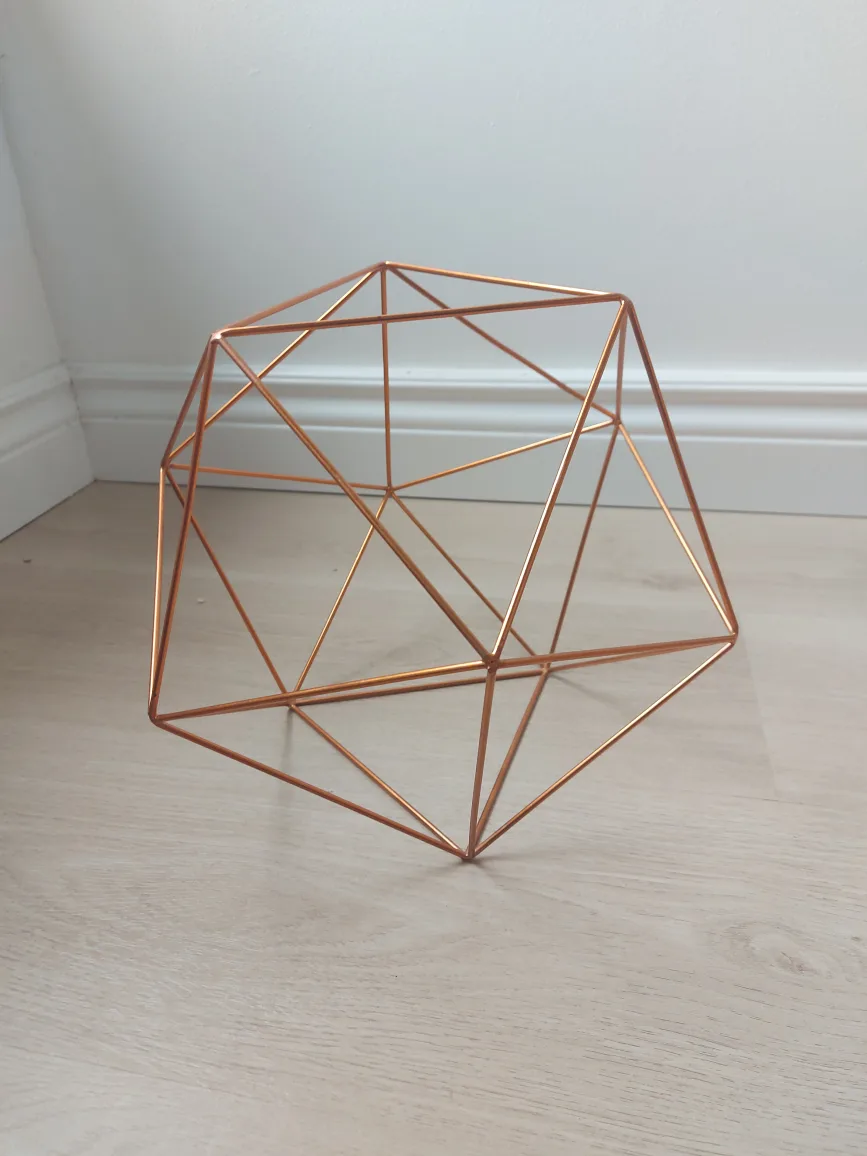 Copper Geometric Wire Sculpture Decor thumbnail