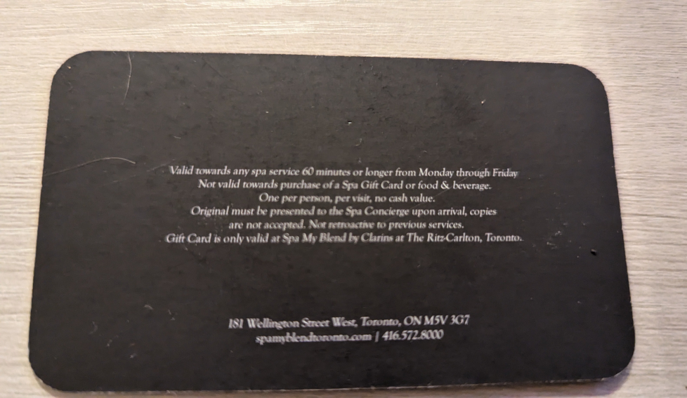 $20 Spa My Blend by Clarins Gift Card - photo 3