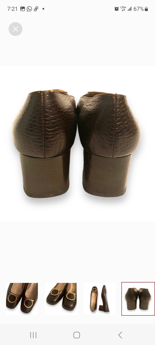 Salvatore Ferragamo Women's Brown Leather Heels - photo 4