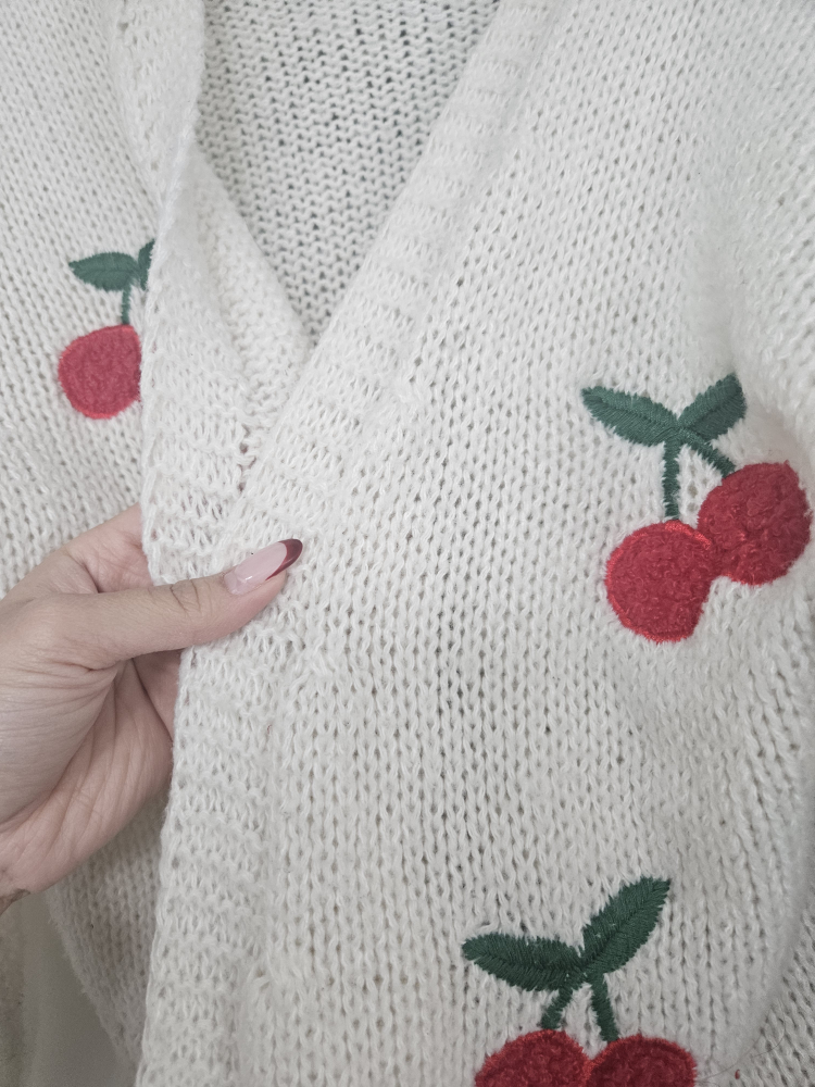 Cherry Knit Cardigan Crochet - photo 2