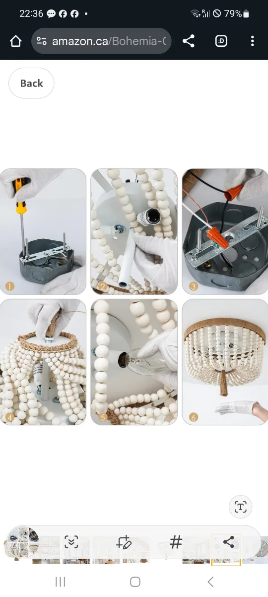 Beaded Flush Mount Ceiling Light Fixture thumbnail