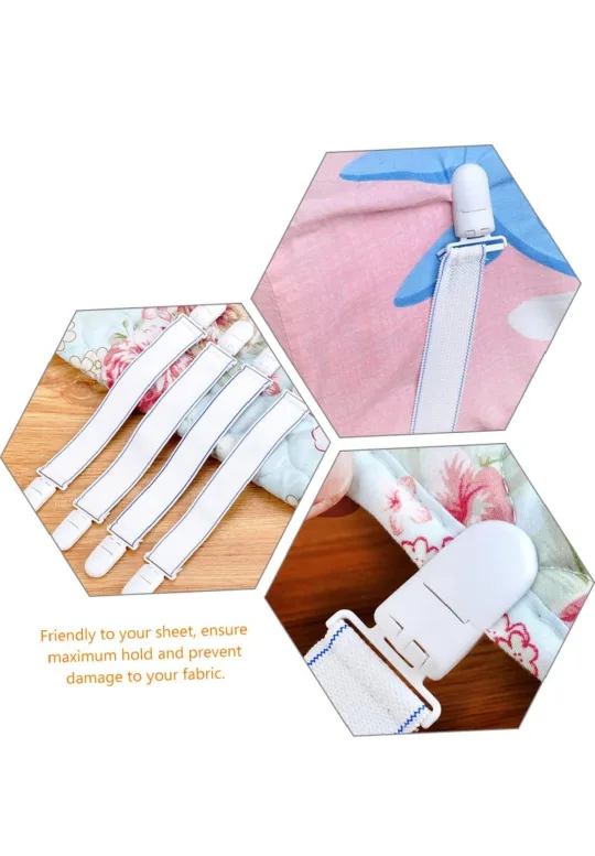 6 Pack White Bed Sheet Fasteners image indicator(3)