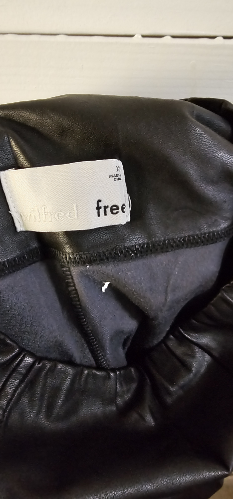 Wilfred Free Black  Leather Leggings - Size XS - photo 2