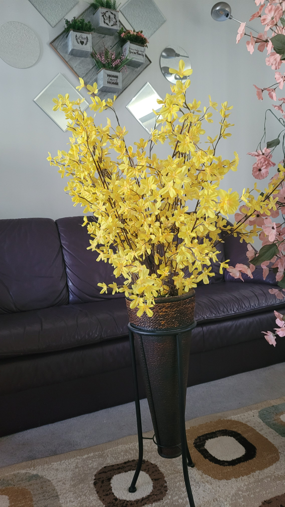 Artificial Flower Arrangements - Yellow & Pink - photo 3