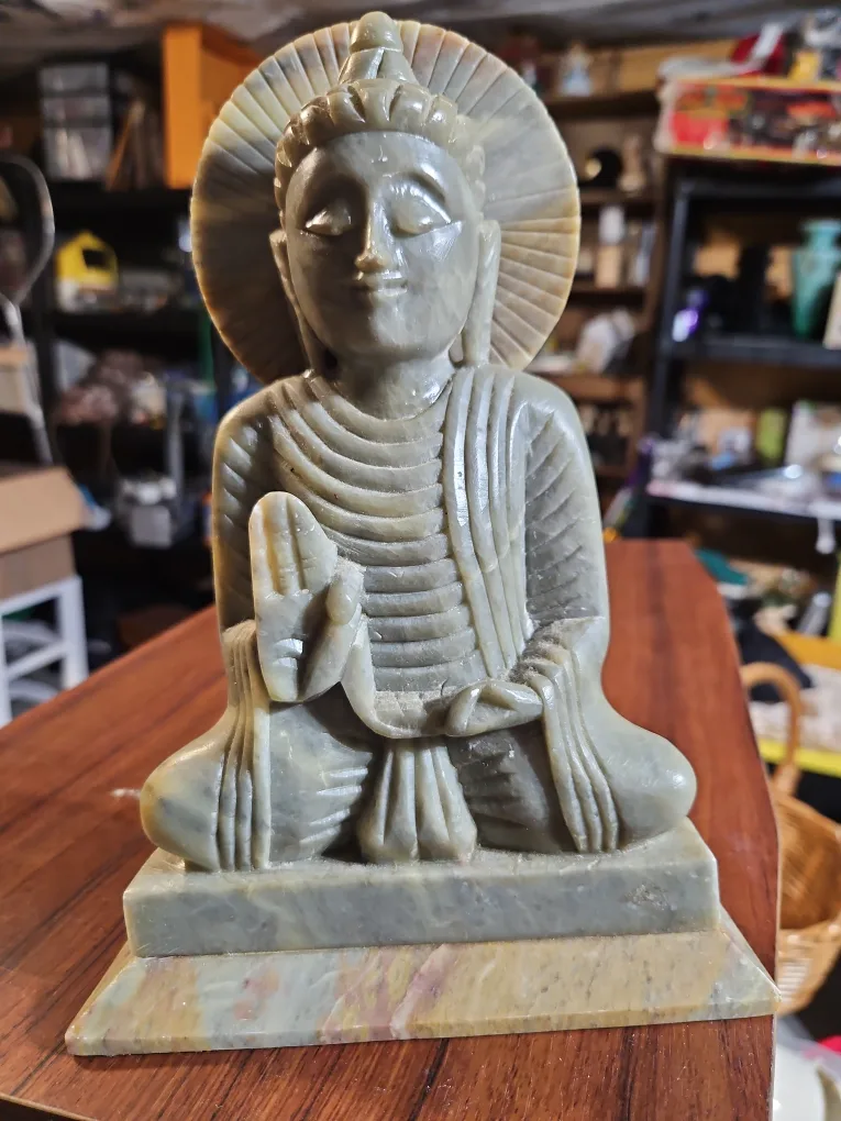 Hand-carved Stone Buddha Statue thumbnail