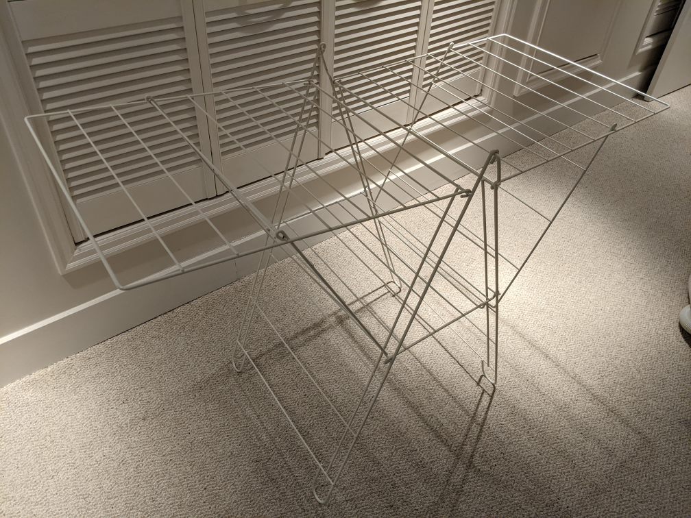 IKEA White Foldable Clothes Drying Rack