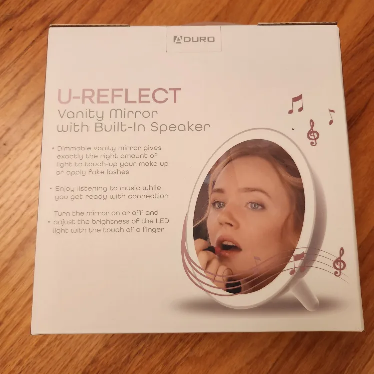 Aduro U-Reflect Vanity Mirror with Built-in Speaker image indicator(2)