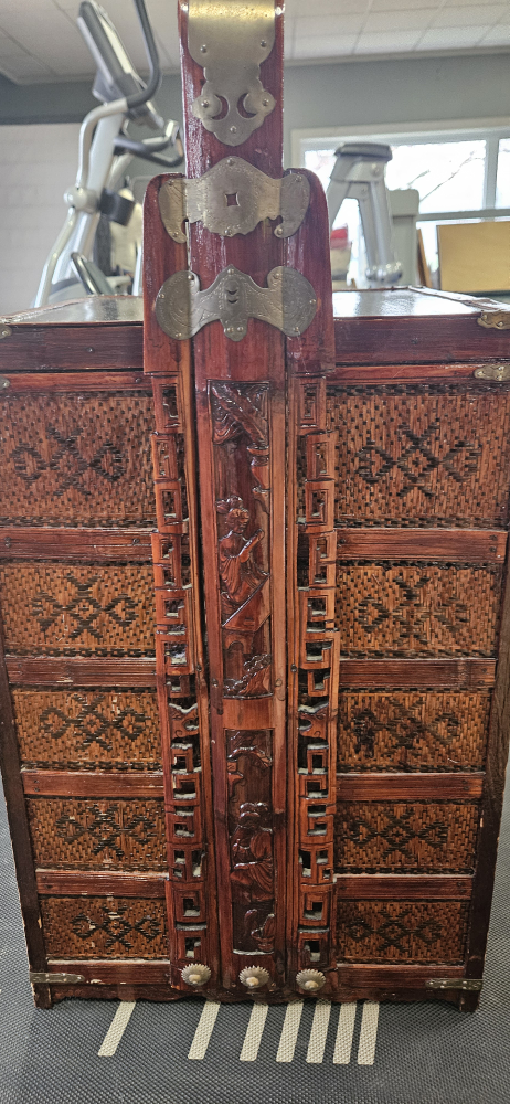 Antique Asian Wooden Chest with Five Drawers - photo 2