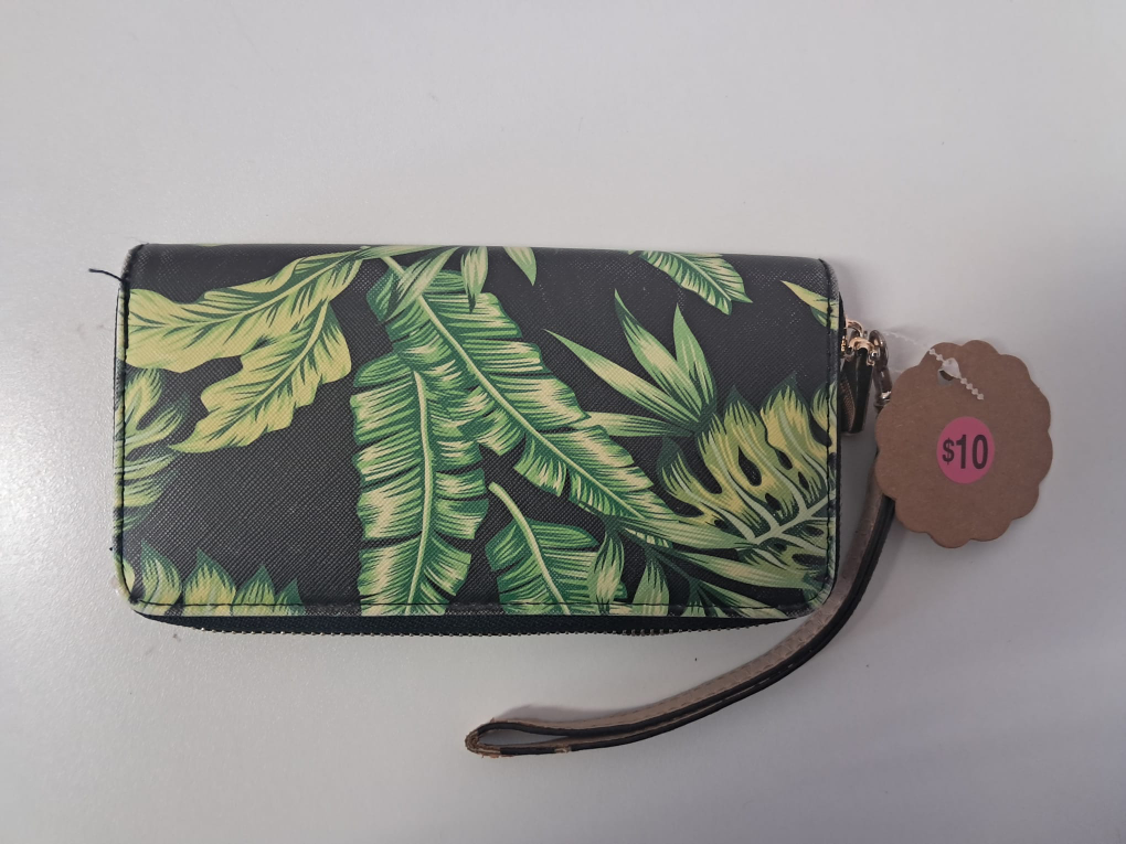 Tropical Leaf Print Wallet